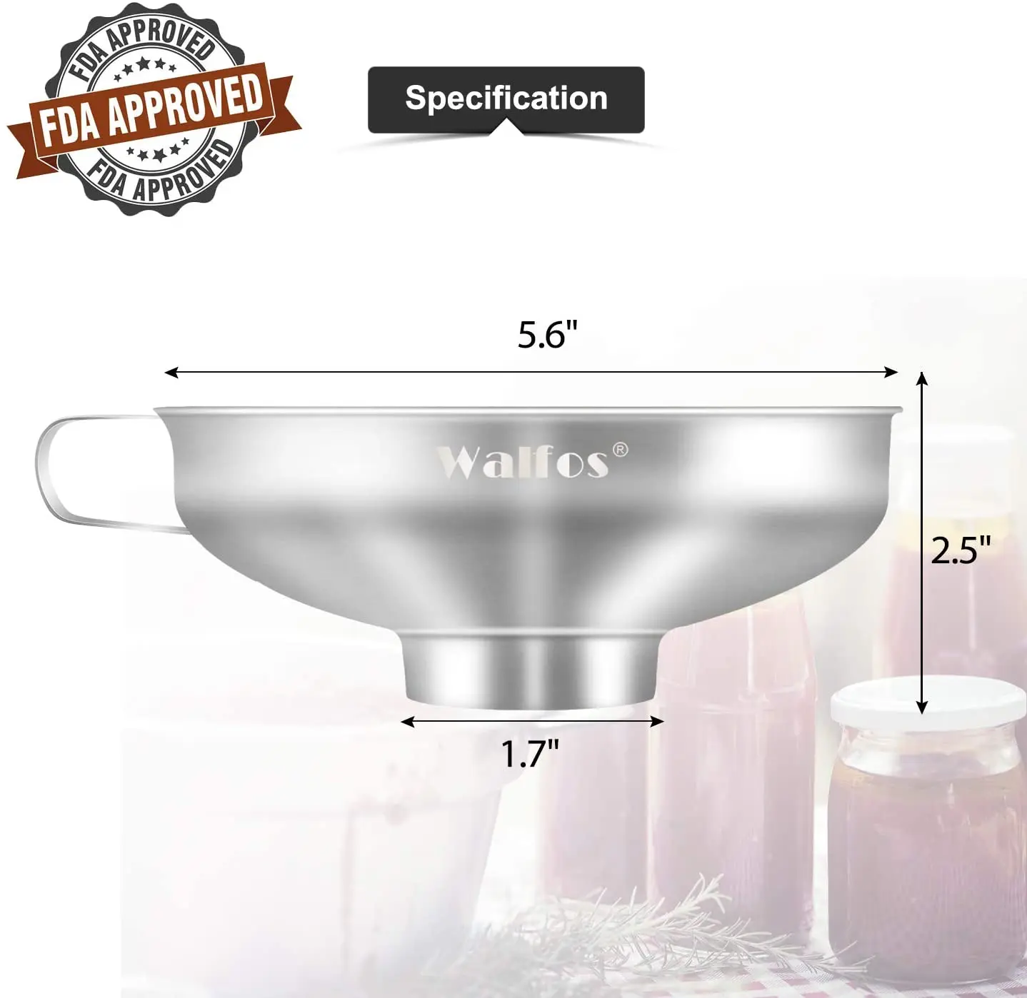 Воронка из нержавеющей стали WALFOS
Воронка из нержавеющей стали WALFOS