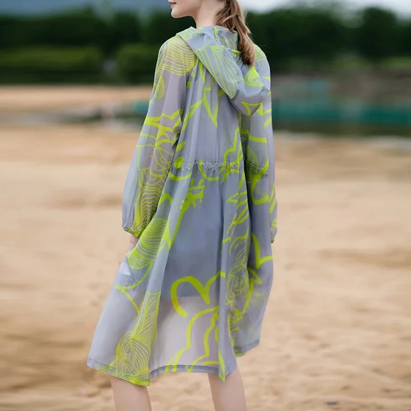 VGH Casual Patchwork Pockets Print Coat For Women Hooded Long Sleeve Loose Coats Females Spring Fashion Clothing 2021 Stylish
VGH Casual Patchwork Pockets Print Coat For Women Hooded Long Sleeve Loose Coats Females Spring Fashion Clothing 2021 Stylish