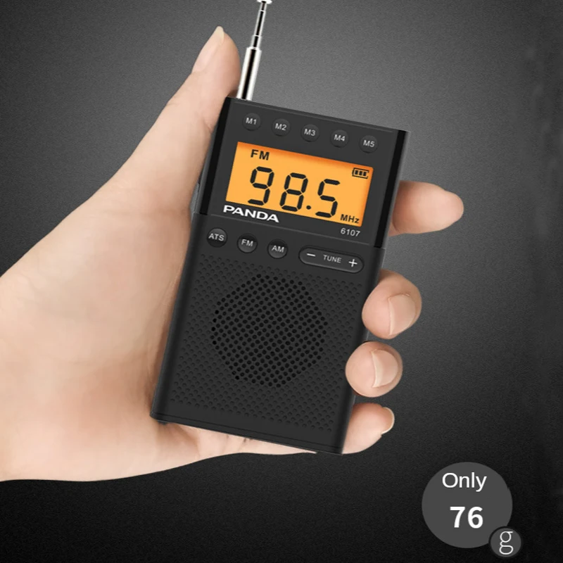 Panda 6107 FM Radio 64-108 MHZ Mini Portable Desk LCD Display ATS Searching Free Shipping
Panda 6107 FM Radio 64-108 MHZ Mini Portable Desk LCD Display ATS Searching Free Shipping