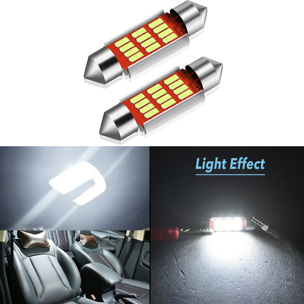 2 шт. C5W C10W Canbus Error Free LED гирлянда для автомобиля интерьер лампы светильник Лада