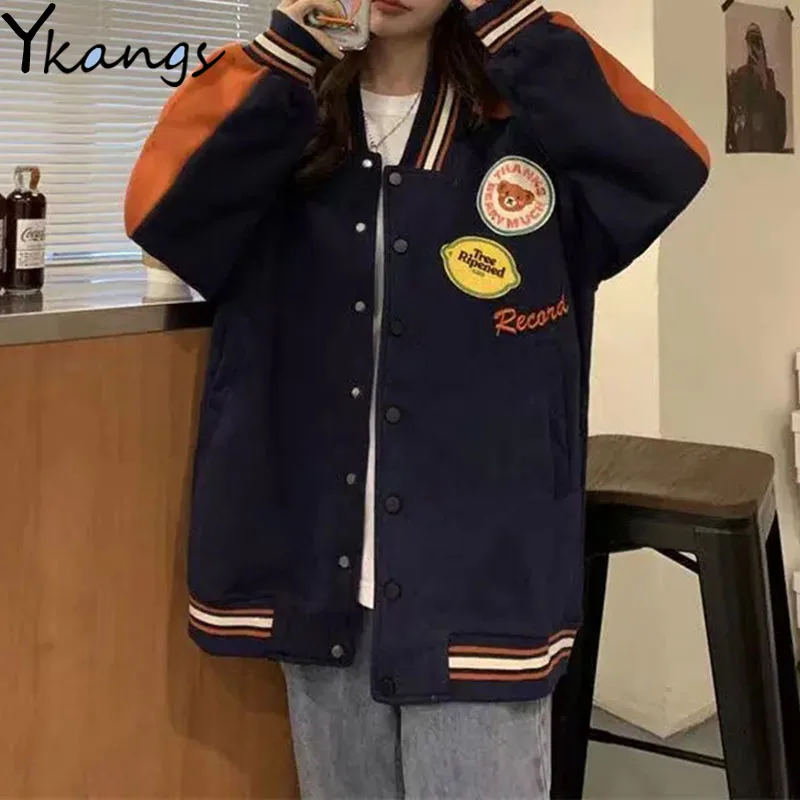 Embroidery Streetwear Baseball Oversize Uniform Women Y2k Vintage Loose Student Zip Jacket Korean Harajuku Outerwear Coat Female
Embroidery Streetwear Baseball Oversize Uniform Women Y2k Vintage Loose Student Zip Jacket Korean Harajuku Outerwear Coat Female