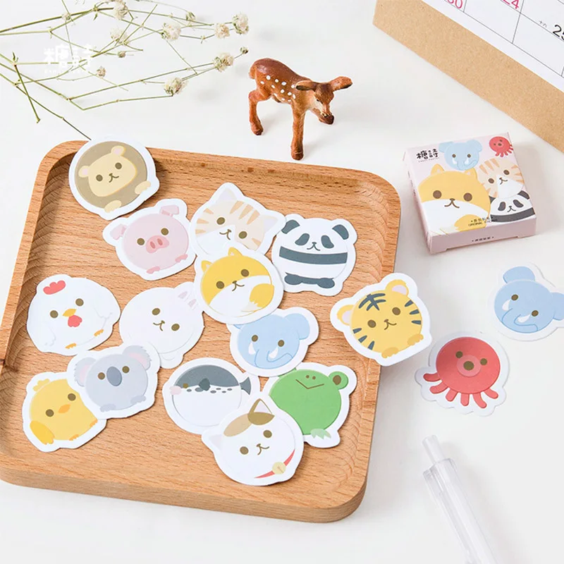 45Pcs Cartoon Animal Stickers Diary Album Scrapbooking Water Bottle Phone Waterproof DIY Decoration Stationery Cute Stickers
45Pcs Cartoon Animal Stickers Diary Album Scrapbooking Water Bottle Phone Waterproof DIY Decoration Stationery Cute Stickers
