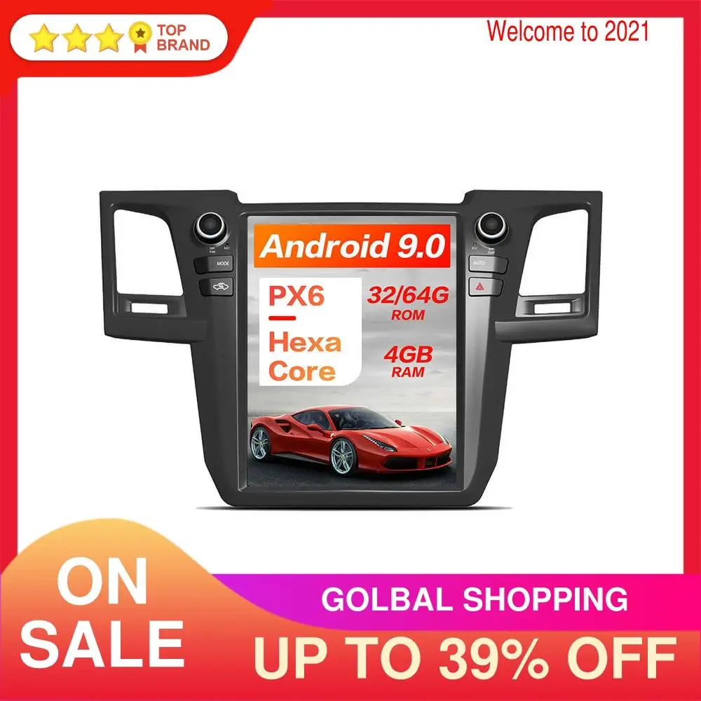 Tesla Style Android 9.0 64+ 4G LTE Car GPS Navigation For Toyota Fortuner 2007-2015 Auto Radio Stereo Headunit Multimedia Player
Tesla Style Android 9.0 64+ 4G LTE Car GPS Navigation For Toyota Fortuner 2007-2015 Auto Radio Stereo Headunit Multimedia Player
