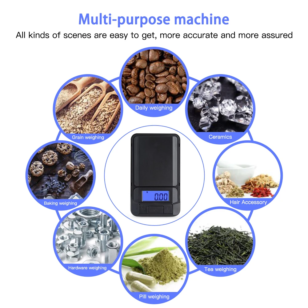 Kitchen Digital Scale 100/200/300/500g 0.01g Powder Weighing Electronic Grams Jewelry Carat Backlit Balance High Accuracy Pocket
Kitchen Digital Scale 100/200/300/500g 0.01g Powder Weighing Electronic Grams Jewelry Carat Backlit Balance High Accuracy Pocket