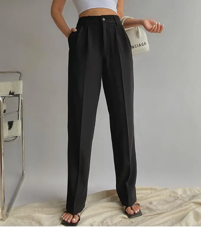 Spring New Office Lady High Quality Elegant Casual Fashion Wide Leg Woman Female Pants Hot Sales 
Spring New Office Lady High Quality Elegant Casual Fashion Wide Leg Woman Female Pants Hot Sales