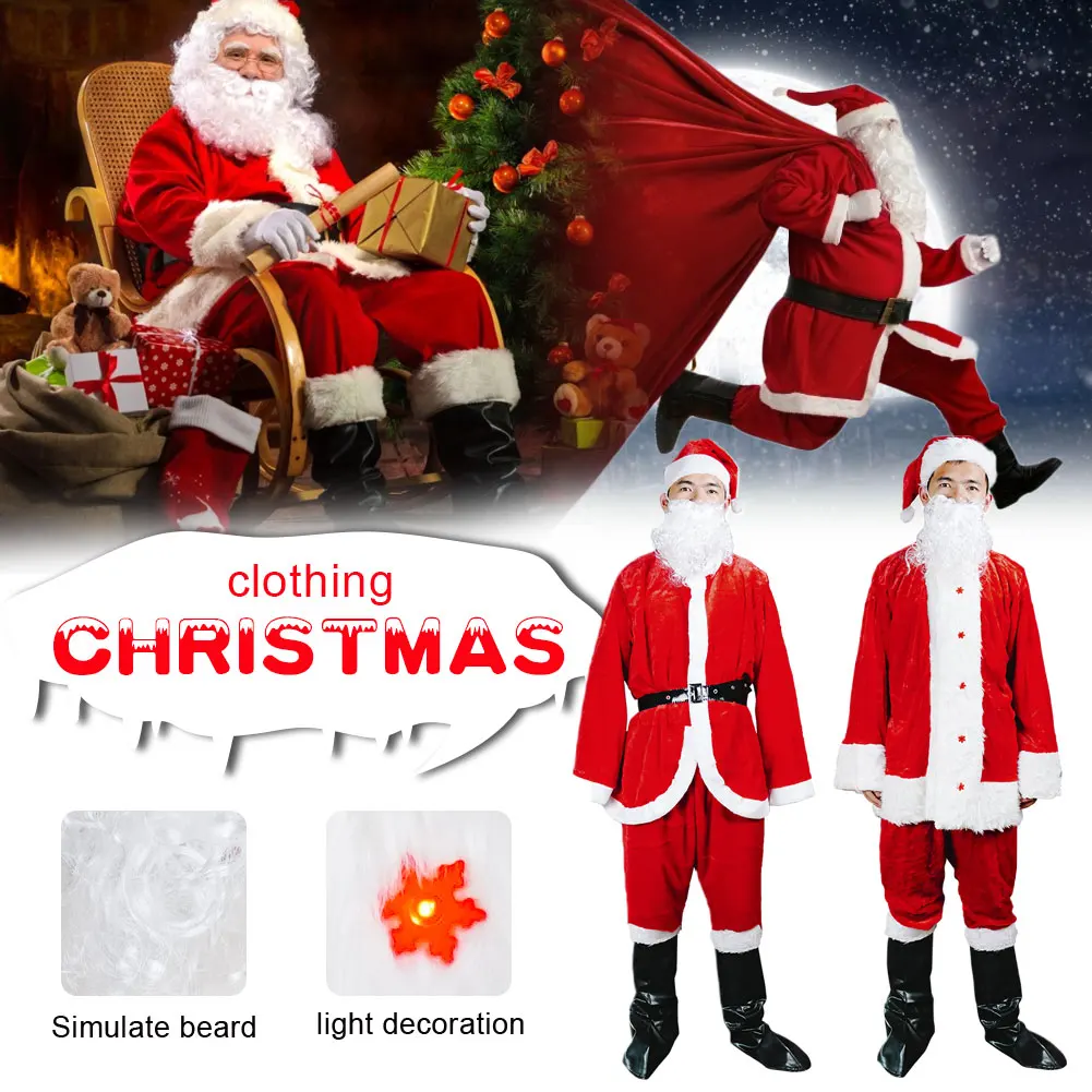 Christmas Santa Claus Men's Red Costume Men Cosplay Santa Claus Clothes (One Size) In Christmas Men Costume Suit For Adults
Christmas Santa Claus Men's Red Costume Men Cosplay Santa Claus Clothes (One Size) In Christmas Men Costume Suit For Adults