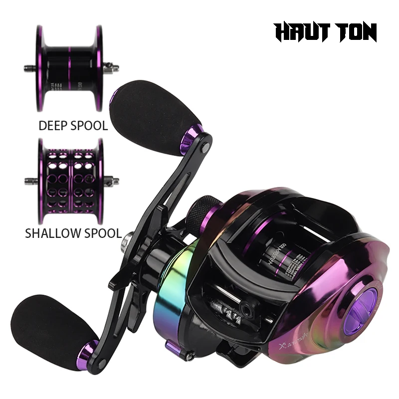 

HAUT TON Micro Fishing Reel Metal Spool Spinning Reels 7.2:1 High Gear Ratio Lightweight Sea Saltwater Wheel Fishing Accessories