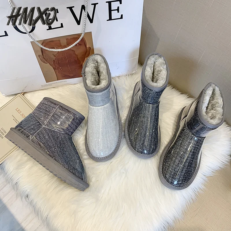 Теплые зимние Яркие Кожаные Сапоги HMXO Plus с бархатной подкладкой, женские короткие сапоги, повседневные утолщенные теплые сапоги из хлопка, ...
Теплые зимние Яркие Кожаные Сапоги HMXO Plus с бархатной подкладкой, женские короткие сапоги, повседневные утолщенные теплые сапоги из хлопка, ...
