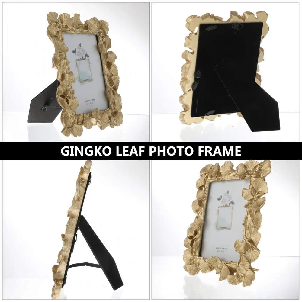 Retro Photo Frame Desktop Picture Frame Creative Gold Gingko Leaf Photo Holder 
Retro Photo Frame Desktop Picture Frame Creative Gold Gingko Leaf Photo Holder