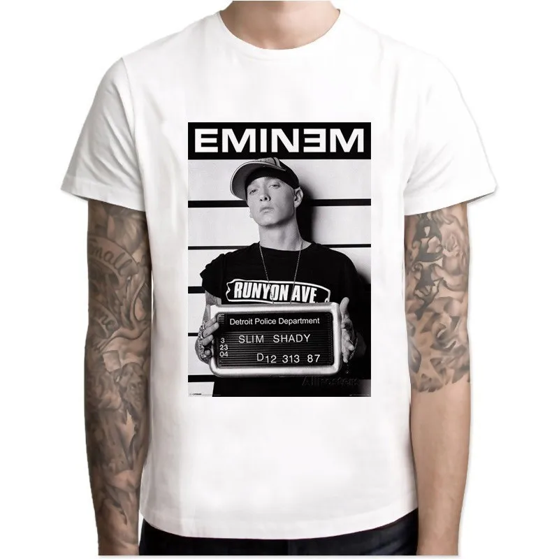 Футболка Eminem для мужчин в стиле хип хоп крутые футболки Makaveli Rapper Snoop Dogg Biggie Smalls J