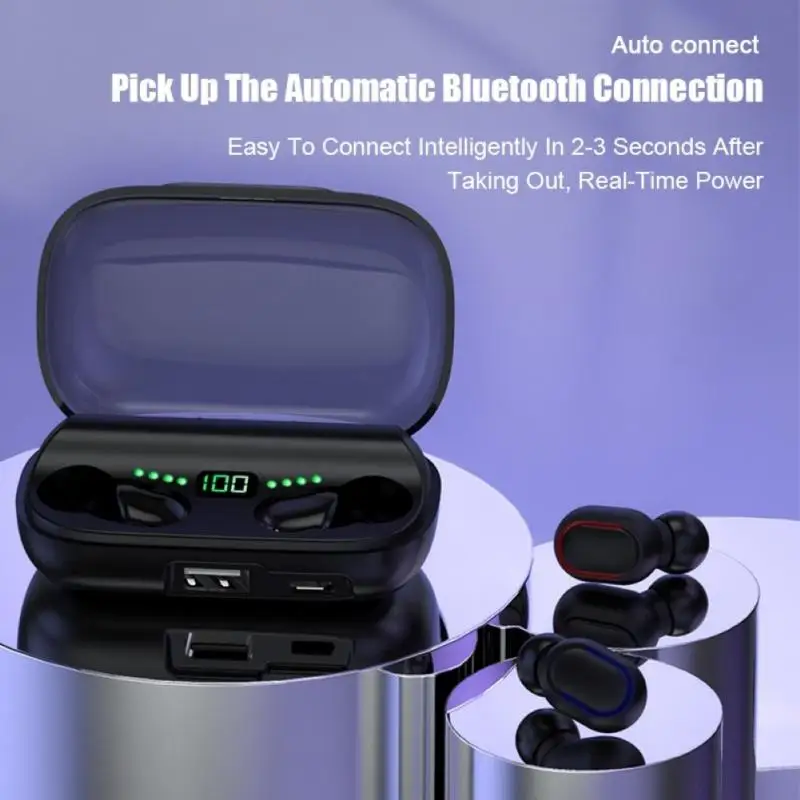 JS2 TWS Wireless Earphone Waterproof Digital Display Stereo In-ear Earbuds Headset Bluetooth-compatible 5.0 Earphones With Mic
JS2 TWS Wireless Earphone Waterproof Digital Display Stereo In-ear Earbuds Headset Bluetooth-compatible 5.0 Earphones With Mic
