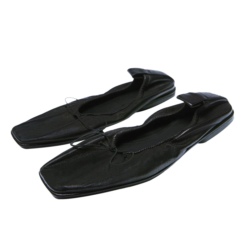Ballet Flats Shoes Women 2021 Autumn Single Shoe Fairy Style Soft Genuine Leather Retro Butterfly-knot Shoe Black Square Toe
Ballet Flats Shoes Women 2021 Autumn Single Shoe Fairy Style Soft Genuine Leather Retro Butterfly-knot Shoe Black Square Toe