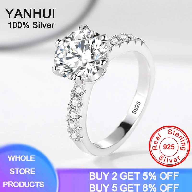 With Certificate Silver 925 Ring Fine Jewelry 2ct Cubic Zirconia Wedding Engagement Cocktaill Rings For Women Silver Test Passed
With Certificate Silver 925 Ring Fine Jewelry 2ct Cubic Zirconia Wedding Engagement Cocktaill Rings For Women Silver Test Passed
