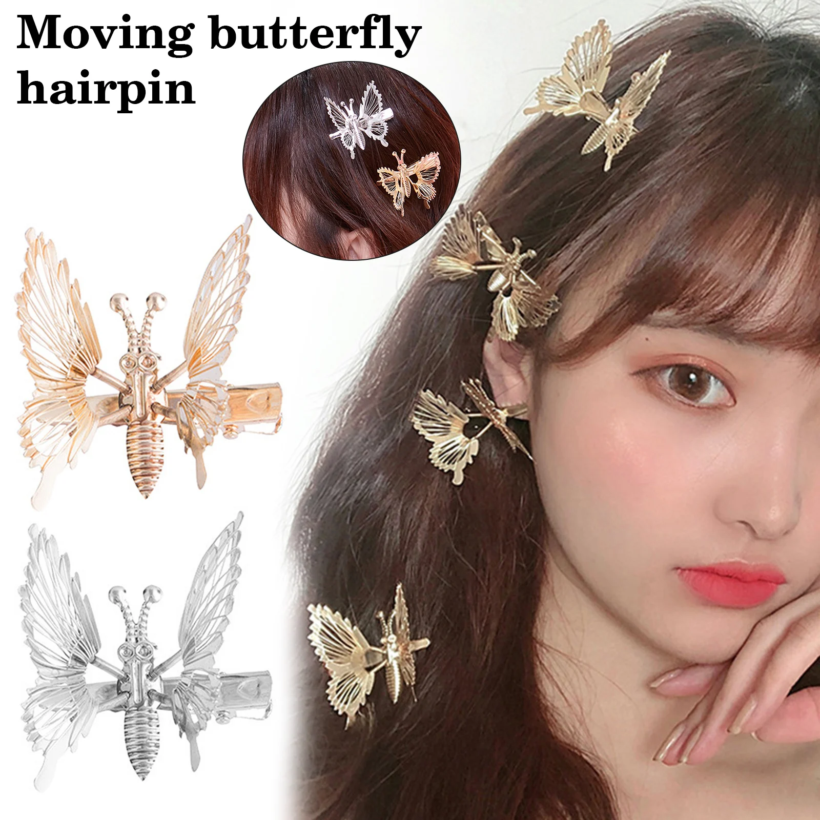 Moving Wing Butterfly Hair Clips Metal Hairpin Bangs Side Clip Women Hair Accessories TO
Moving Wing Butterfly Hair Clips Metal Hairpin Bangs Side Clip Women Hair Accessories TO
