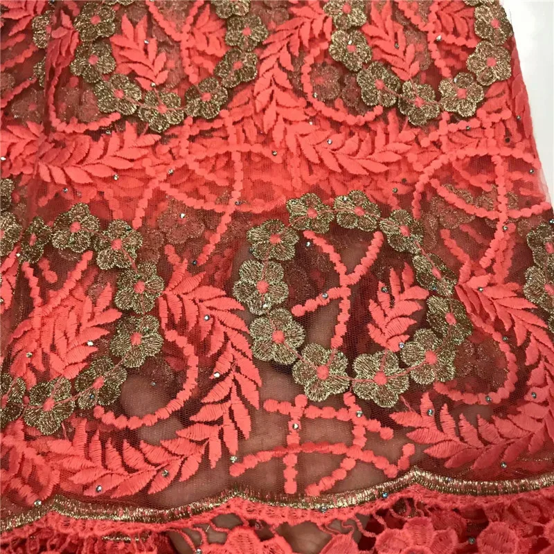 Orange Fashion African Lace Fabric 2020 High Quality Lace with Stones, French Mesh Swiss Voile Nigerian Lace Fabrics for Dress
Orange Fashion African Lace Fabric 2020 High Quality Lace with Stones, French Mesh Swiss Voile Nigerian Lace Fabrics for Dress