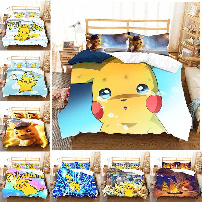TAKARA TOMY 3D printed anime cute Pikachu three-piece suit queen size bed sheets set comforter bedding sets king bed sheet set
TAKARA TOMY 3D printed anime cute Pikachu three-piece suit queen size bed sheets set comforter bedding sets king bed sheet set