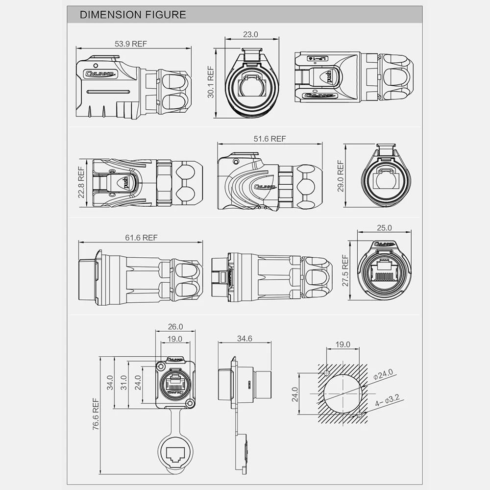 LP16 Waterproof Outdoor Waterproof Cat5e Ethernet Cable RJ45 Connector M16 Network LAN Couple Adapter Panel Mount+Rubber Cover
LP16 Waterproof Outdoor Waterproof Cat5e Ethernet Cable RJ45 Connector M16 Network LAN Couple Adapter Panel Mount+Rubber Cover