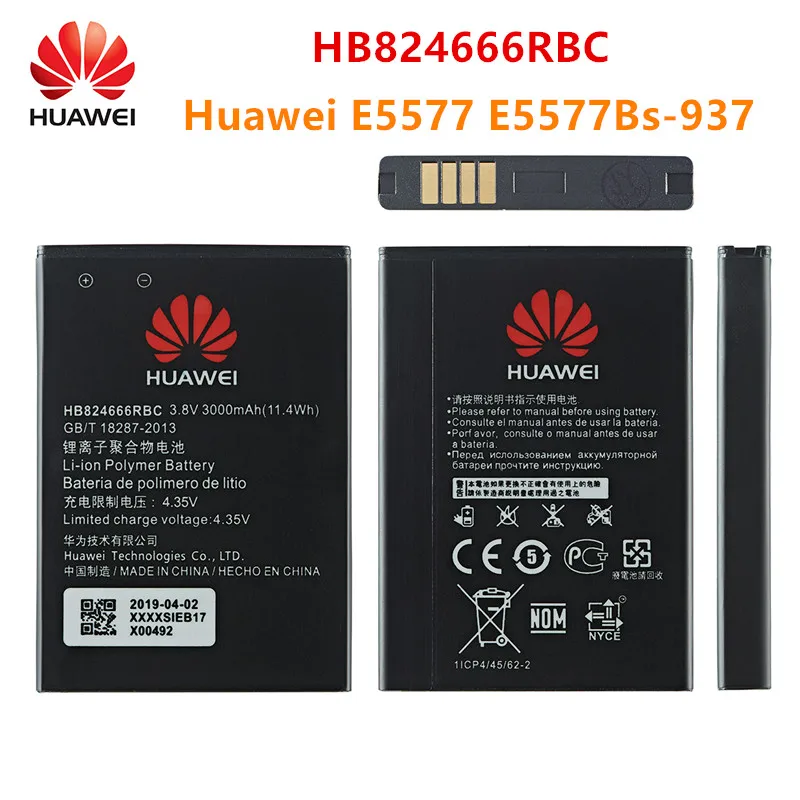 Фото 100% оригинальная HB824666RBC батарея 3000 мАч для huawei E5577 E5577Bs 937 - купить