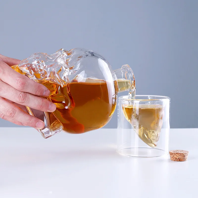 Skull Wine Bottle Wine Glass Set Creative High Borosilicate Glass Craft Wine Bottle Whiskey Decanter Wine Decanter
Skull Wine Bottle Wine Glass Set Creative High Borosilicate Glass Craft Wine Bottle Whiskey Decanter Wine Decanter