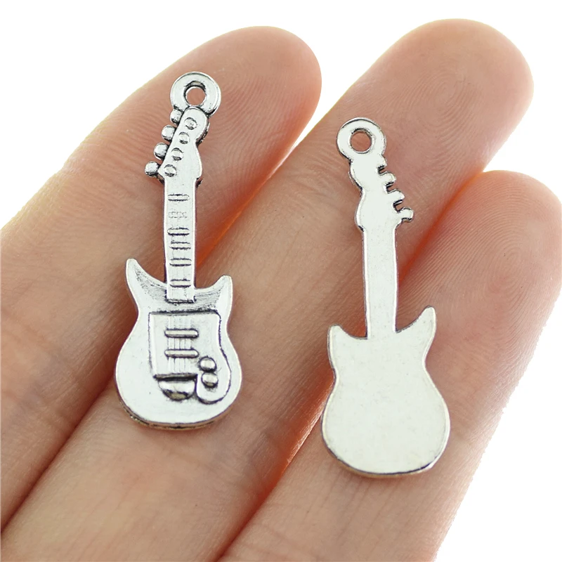 15pcs 30x10mm Tibetan Silver Color Charms Electic Guitar Pendants Antique Making DIY Jewelry Necklace Handmade
15pcs 30x10mm Tibetan Silver Color Charms Electic Guitar Pendants Antique Making DIY Jewelry Necklace Handmade
