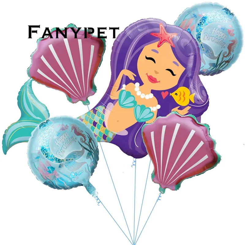 Шары воздушные из фольги в виде ракушек русалки, 5 шт.
Шары воздушные из фольги в виде ракушек русалки, 5 шт.