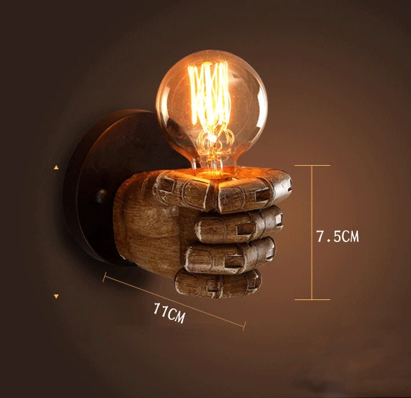 E27 Retro Resin Fist Wall Lamp Bar Restaurant Cafe Left Hand Right Hand Decorative LED Wall Lamp Wall Decor
E27 Retro Resin Fist Wall Lamp Bar Restaurant Cafe Left Hand Right Hand Decorative LED Wall Lamp Wall Decor