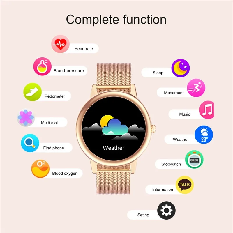 E10 Ultra Thin Smart Watch Women Full Touch Screen Bluetooth Sports Tracker Fitness Smartwatch For Android IOS
E10 Ultra Thin Smart Watch Women Full Touch Screen Bluetooth Sports Tracker Fitness Smartwatch For Android IOS