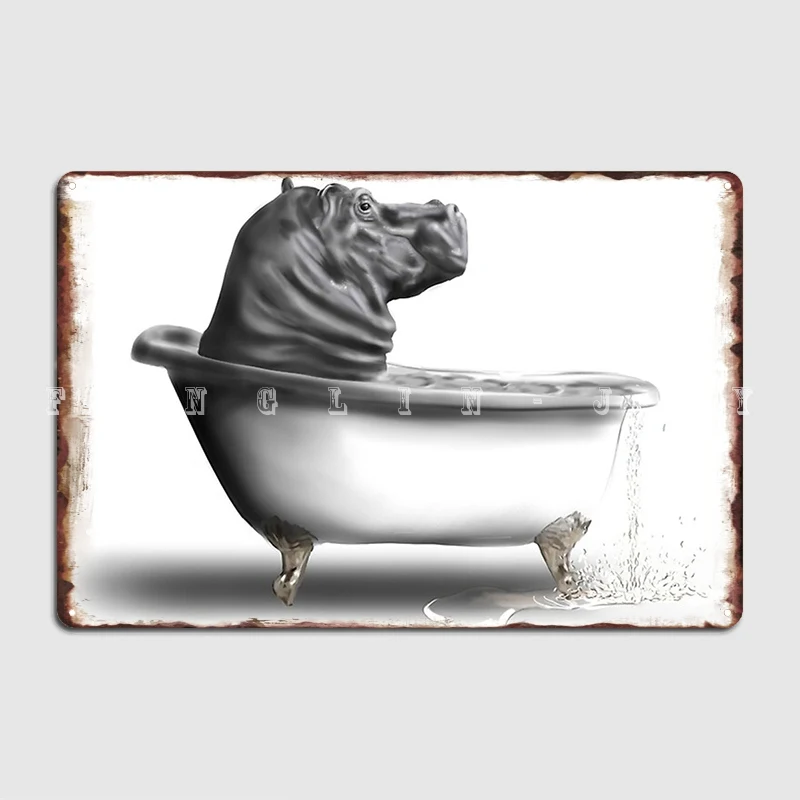 Hippo In The Bath Metal Sign Cinema Kitchen Club Bar Decoration Wall Decor Tin Sign Poster 
Hippo In The Bath Metal Sign Cinema Kitchen Club Bar Decoration Wall Decor Tin Sign Poster