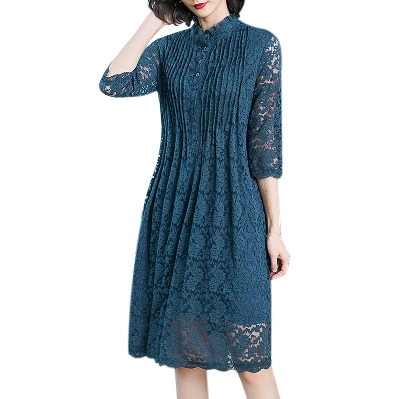 Lady's dresses new fashion women's mid-length lace 3/4 sleeves 2020 popular spring autumn solid color vestidos sale D189
Lady's dresses new fashion women's mid-length lace 3/4 sleeves 2020 popular spring autumn solid color vestidos sale D189