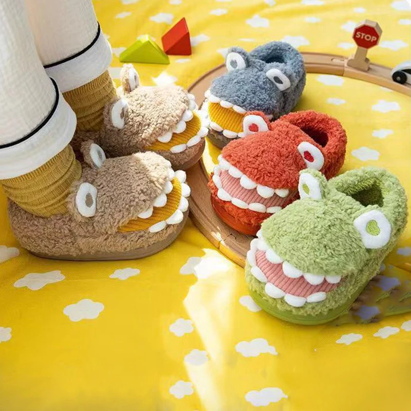 Winter House Shark Slippers for Children Cute Cartoon Plush Warm Home Boy Child Infant Slipper Girl Anti-slip Brothers Heel 2021
Winter House Shark Slippers for Children Cute Cartoon Plush Warm Home Boy Child Infant Slipper Girl Anti-slip Brothers Heel 2021