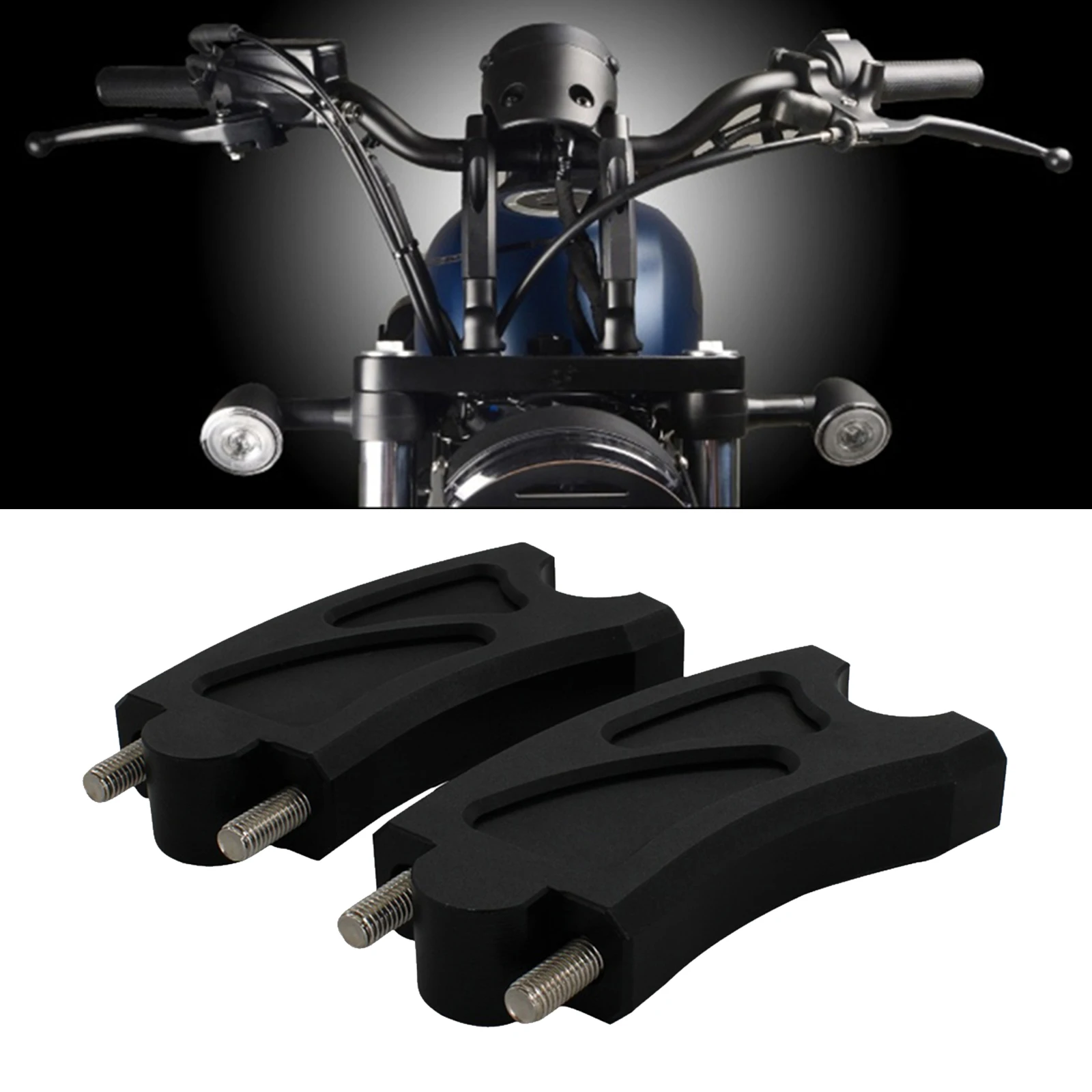 Universal Motorcycle Handle Bar Riser Lift Clamp Connector Accessory Kit for Honda Rebel CMX 500 300 CMX300, Black
Universal Motorcycle Handle Bar Riser Lift Clamp Connector Accessory Kit for Honda Rebel CMX 500 300 CMX300, Black