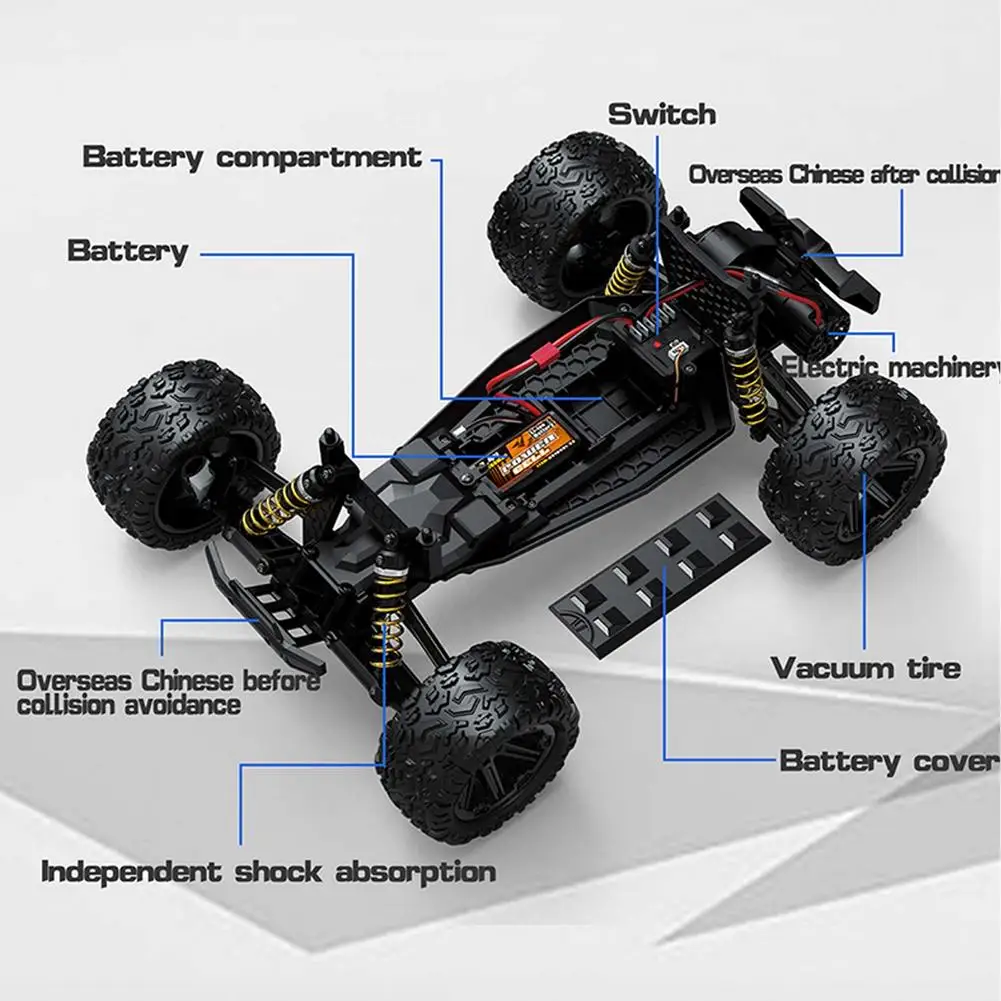 2.4G 1:8 Full-Scale RC Car Four-Wheel Drive High-Speed Truck Off-Road Remote Control Car Alloy Chassis Wheel Axle Vehicle Toys
2.4G 1:8 Full-Scale RC Car Four-Wheel Drive High-Speed Truck Off-Road Remote Control Car Alloy Chassis Wheel Axle Vehicle Toys