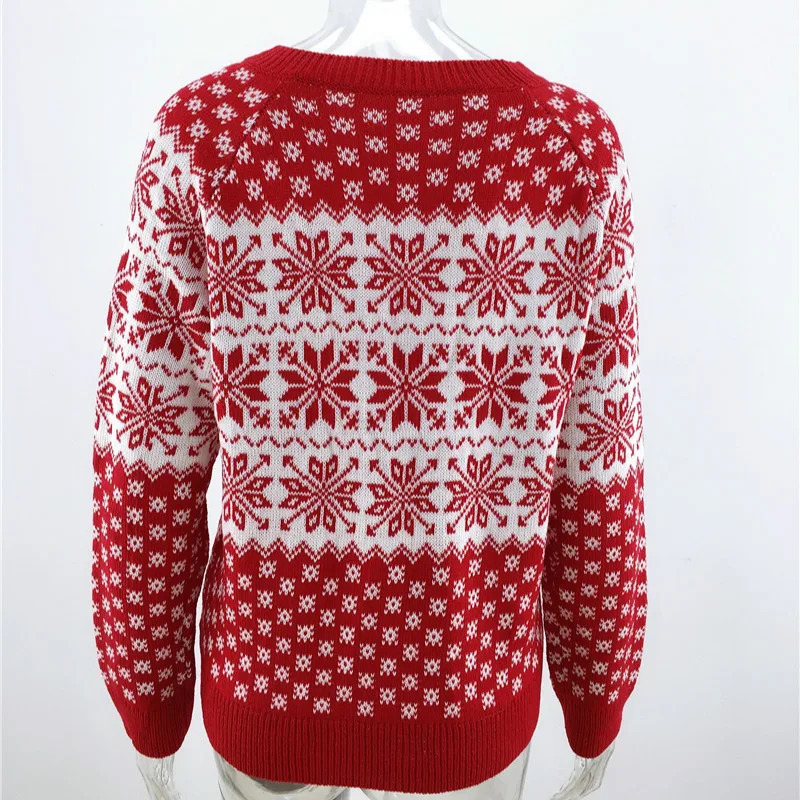 Women Autumn Winter Christmas Sweater Ladies Knitted Jumper Pullover Women Sweater Snowflake Elk Print Sweaters and Pullovers
Women Autumn Winter Christmas Sweater Ladies Knitted Jumper Pullover Women Sweater Snowflake Elk Print Sweaters and Pullovers