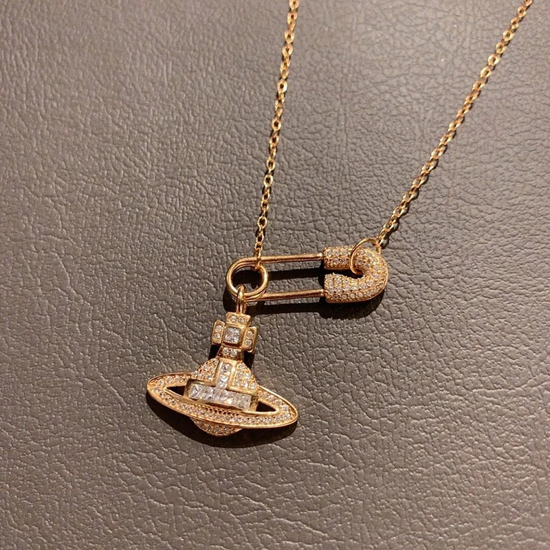 Creative women girl fashion planet Saturn temperament flashing diamond clavicle chain short necklace female
Creative women girl fashion planet Saturn temperament flashing diamond clavicle chain short necklace female
