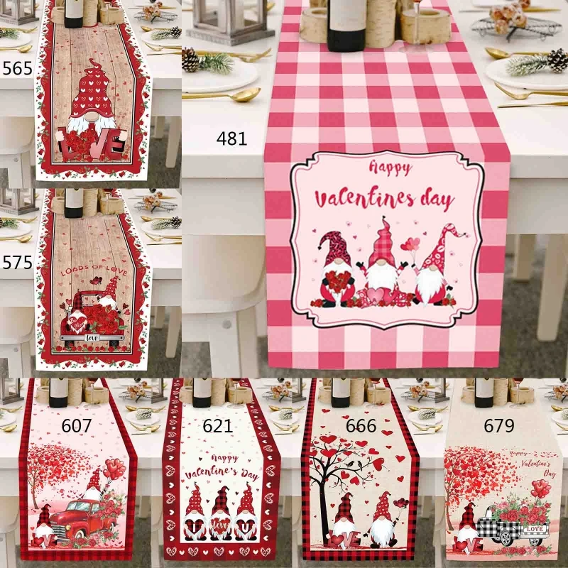 Valentine's Day Table Runner Cotton Linen Love Heart Gnome Tables Cloth for Home Festival Party Romantic Dinner Decoration Table
Valentine's Day Table Runner Cotton Linen Love Heart Gnome Tables Cloth for Home Festival Party Romantic Dinner Decoration Table
