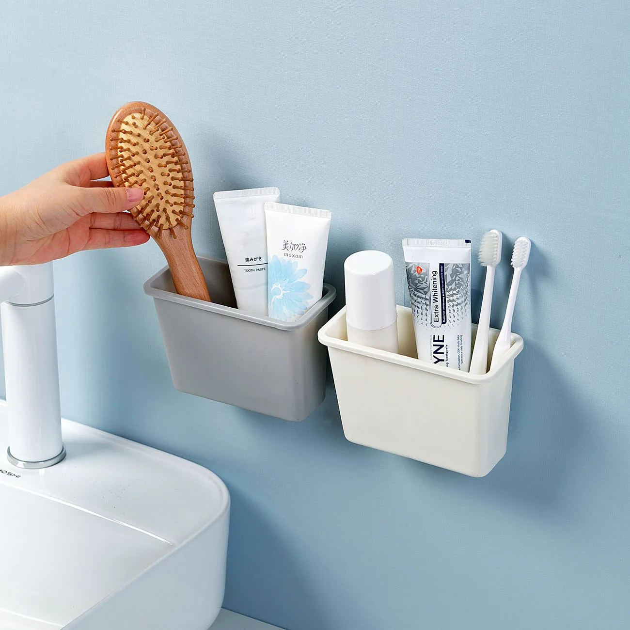 Punch Free Bathroom Toothbrush Holder Wall Remote Control Organizer Small Storage Plastic Box For Air Conditioner Mobile Phone
Punch Free Bathroom Toothbrush Holder Wall Remote Control Organizer Small Storage Plastic Box For Air Conditioner Mobile Phone