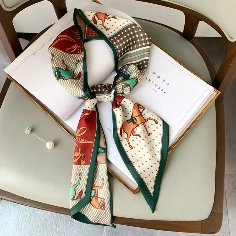 Painting Print Fashion Silk Long Scarf For Women 150*15cm Soft Shawl Neck Hair Tie Band Bag Warp sjaals Neckerchief Headscarf
Painting Print Fashion Silk Long Scarf For Women 150*15cm Soft Shawl Neck Hair Tie Band Bag Warp sjaals Neckerchief Headscarf