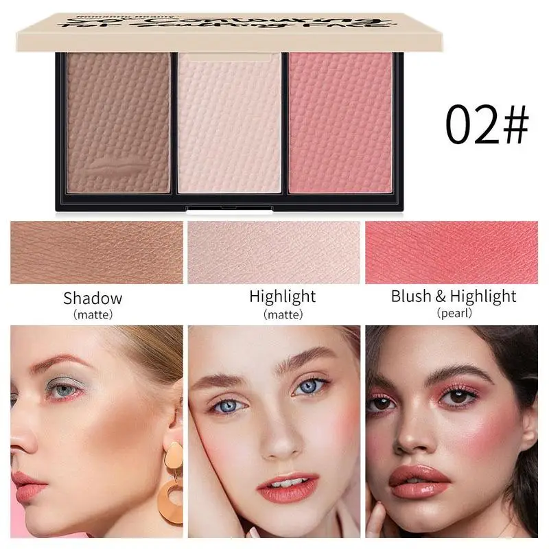 Beauty 3 Color Highlighters Palette Long Nose Contouring Powder Blush Shadow Multifunction Face Makeup
Beauty 3 Color Highlighters Palette Long Nose Contouring Powder Blush Shadow Multifunction Face Makeup