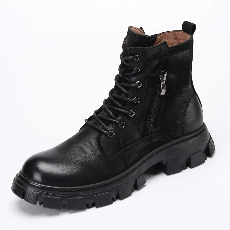 Genuine Leather Cowhide Autumn Winter Ankle Boots Male Casual Shoes Combat Boots Mens Designer Shoes Men Combat Boots Fashion
Genuine Leather Cowhide Autumn Winter Ankle Boots Male Casual Shoes Combat Boots Mens Designer Shoes Men Combat Boots Fashion