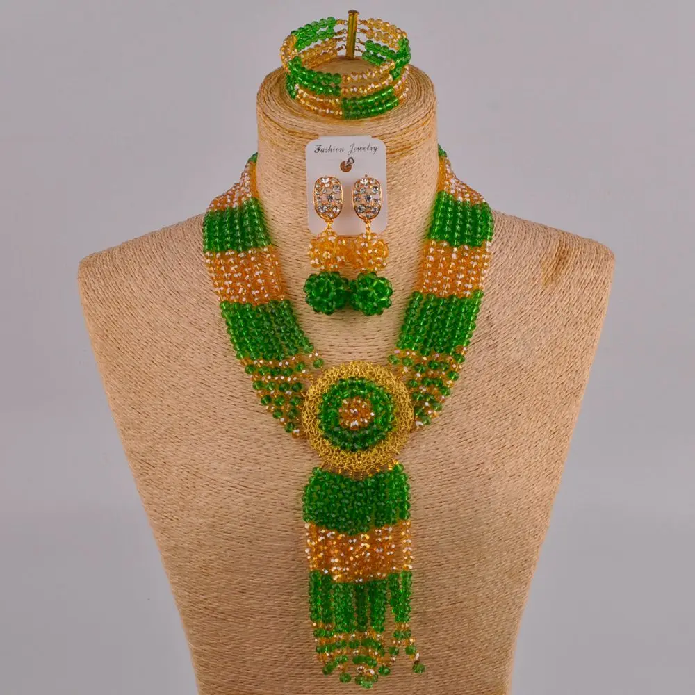fashionable green champagne gold ab nigerian wedding set costume necklace african beads jewelry set crystal 6CLS
fashionable green champagne gold ab nigerian wedding set costume necklace african beads jewelry set crystal 6CLS