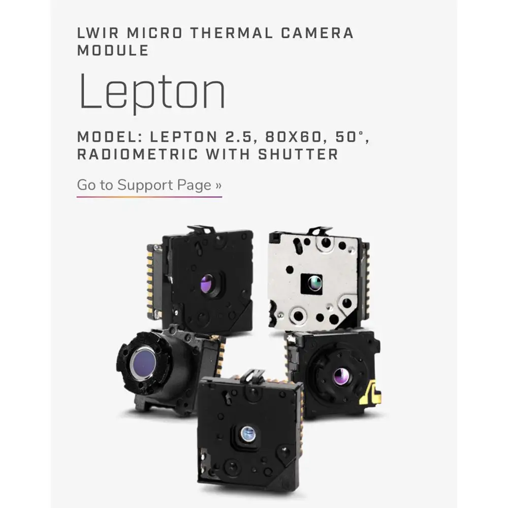 FLIR Lepton2.5/3 0/3 5 инфракрасная Тепловизионная температура OpenMV4 160*120 поддержка Raspberry |
