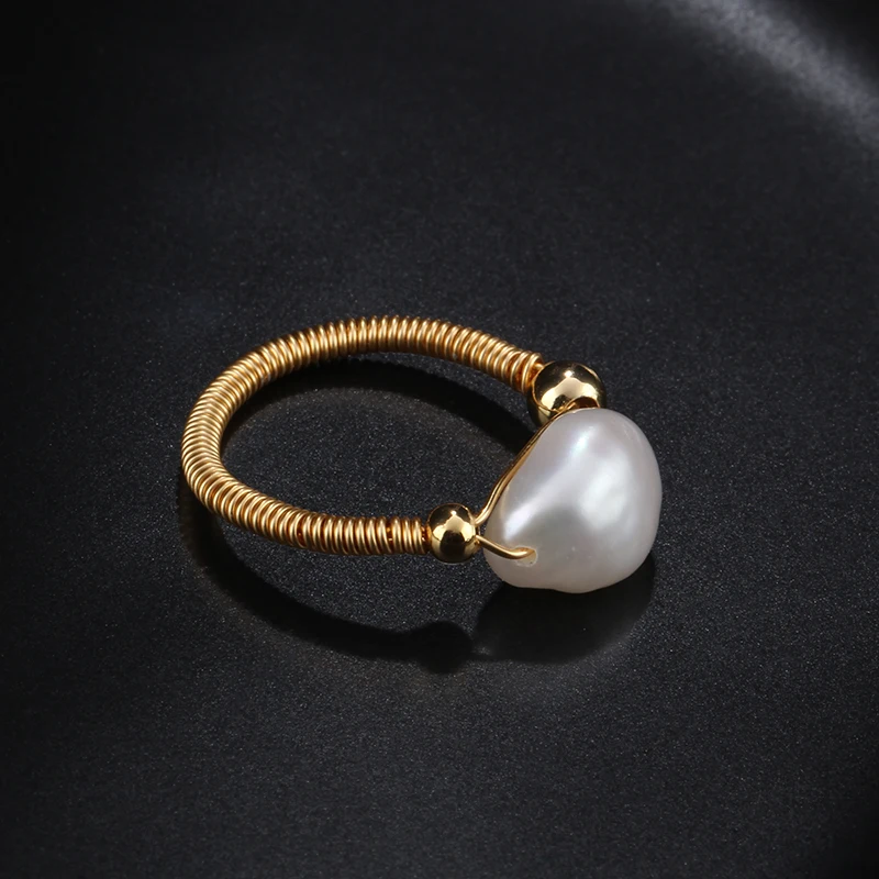 Женское кольцо с жемчугом Siteng Jing Tian модное винтажное регулируемое в холодном