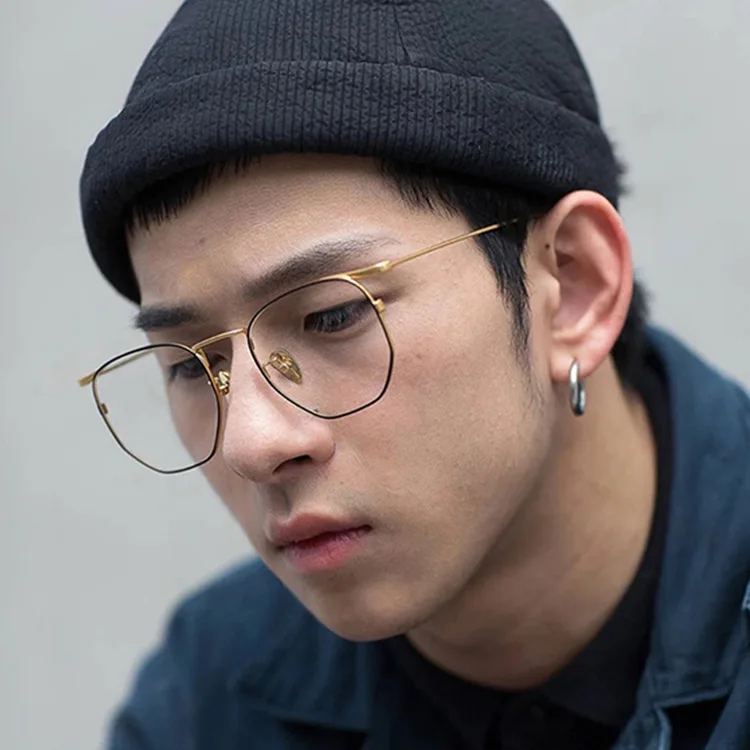 Retro Harajuku style gold wire rim glasses frame female myopia frame flat mirror trendy male frame
Retro Harajuku style gold wire rim glasses frame female myopia frame flat mirror trendy male frame