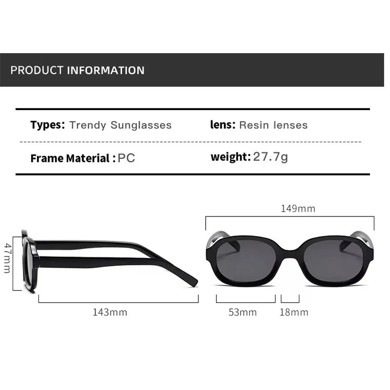New Fashion Retro Oval Multicolor Personality Sunglasses Men Women Fashion Luxury Outdoor Street shooting Glasses Driving Mirror
New Fashion Retro Oval Multicolor Personality Sunglasses Men Women Fashion Luxury Outdoor Street shooting Glasses Driving Mirror