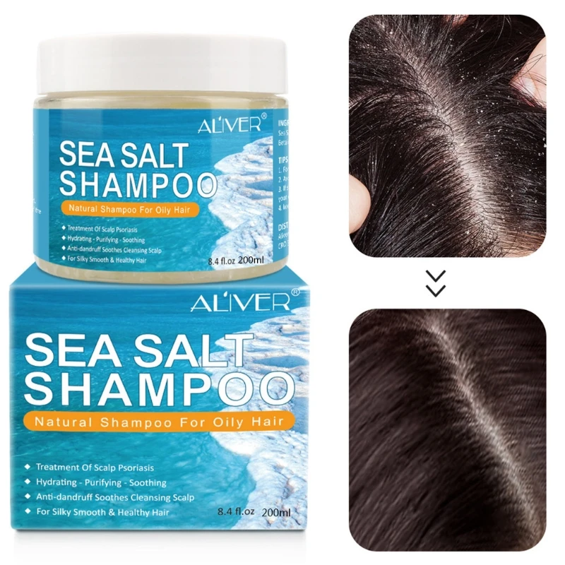 Натуральный шампунь с морской солью для лечения волос мужской t-шампунь кожи