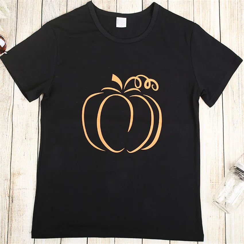 Black T-shirt Tee For Women O-neck Loose Tee Shirts Women Pumpkin Print Top Female Halloween Tees Short Sleeve Tops
Black T-shirt Tee For Women O-neck Loose Tee Shirts Women Pumpkin Print Top Female Halloween Tees Short Sleeve Tops