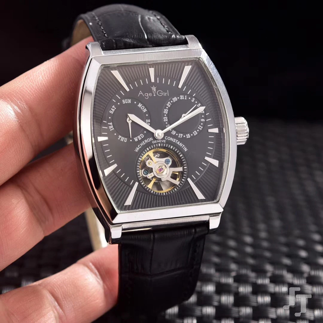 Classic New Men Automatic Mechanical Waterproof Stainless Steel Daydate Black Leather Sapphire Tourbillion Watch 904L AAA+
Classic New Men Automatic Mechanical Waterproof Stainless Steel Daydate Black Leather Sapphire Tourbillion Watch 904L AAA+