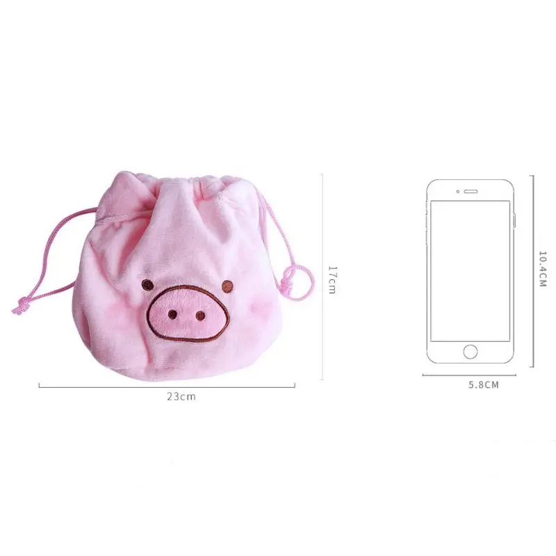 Creative Cute Kawaii Fashion Plush Cartoon Pig Shape Storage Cosmetic Makeup Bag Drawstring Pocket Handbag
Creative Cute Kawaii Fashion Plush Cartoon Pig Shape Storage Cosmetic Makeup Bag Drawstring Pocket Handbag