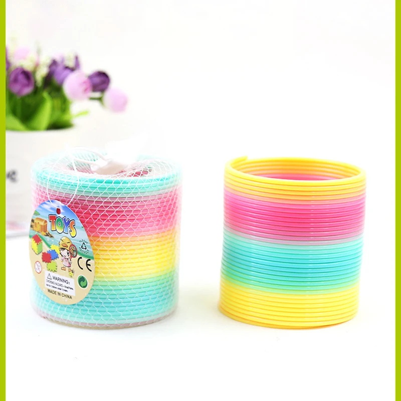 Children Magic Elastic Circle Toys Plastic Rainbow Color Elastic Coil Novelty Toys Children Hand Exercise Puzzle Toys Gifts
Children Magic Elastic Circle Toys Plastic Rainbow Color Elastic Coil Novelty Toys Children Hand Exercise Puzzle Toys Gifts