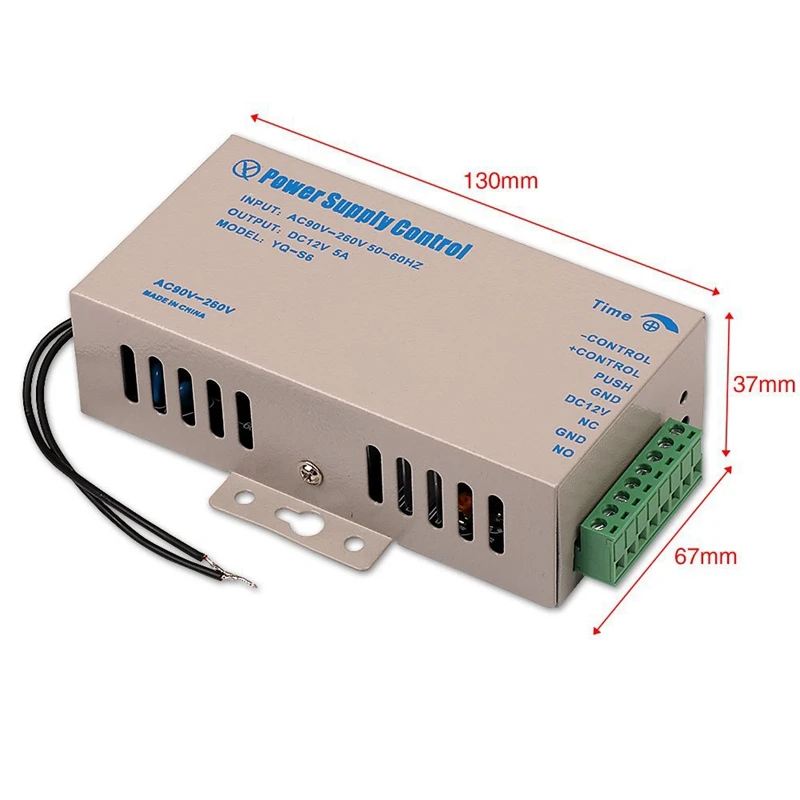 DC 12V 5A источник питания с контролем доступа AC 90-260V для домашнего офиса